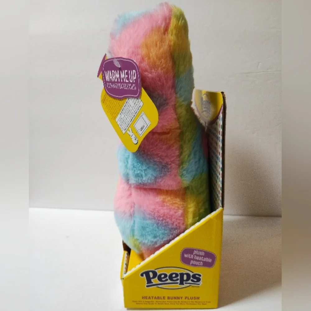 Peeps Heatable Bunny Plush. Microwavable beads Approx 11